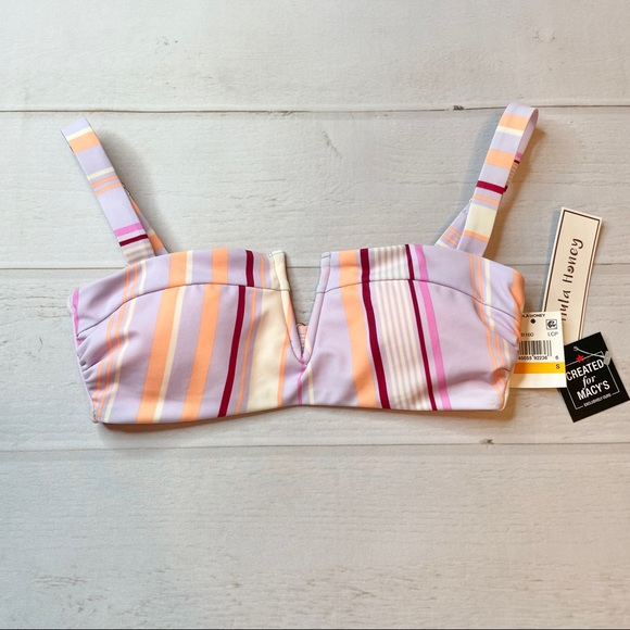 NWT - Hula Honey - Women’s Striped Bikini Top - Picture 1 of 9